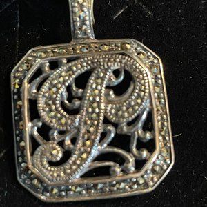 Marcasite "P" pendant